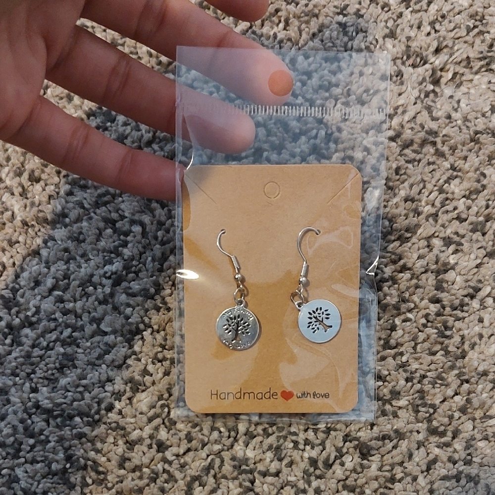 Silver Vintage Tree of Life Earrings